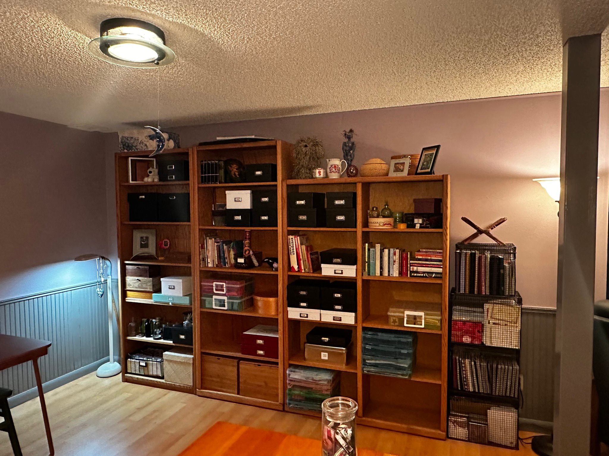 Living space with personal furnishings thoughtfully edited and arranged after an Edited Home project.