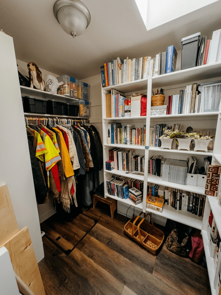 A reimagined closet space in a Montana The Edited Home project.